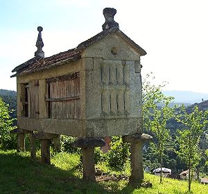 An horreo, traditional granary of Galicia