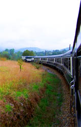Side view of the Transcantabrico train